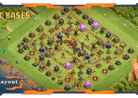 TH10 Defense Base: Anti Trophy, Air & War Layouts - CoC #20158