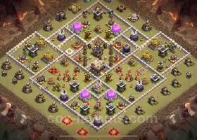 Best Anti 3 Stars TH11 War Base 2024 - Clash of Clans #20162