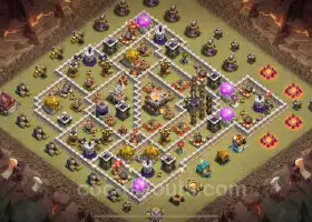 Top TH11 War Base 2025: Anti Air/Electro Dragon Link #20206