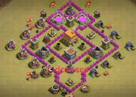 Town Hall 6 War Base - Anti 3 Star & Anti Air Design #20208