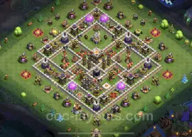 Best Anti 3 Star TH11 Base - Hybrid Link for Clash of Clans #20224