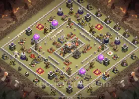 Top Anti 3 Star TH11 War Base - Hybrid Base Link for COC #20229