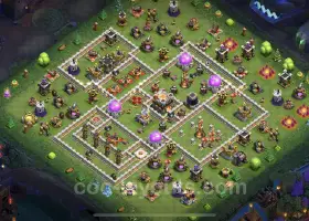 TH11 Hybrid Farming Base with Link - Clash of Clans Design #20246