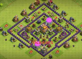 Town Hall 7 Farming Base | Symmetric Design & Trophy Link #20248