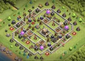 Best Anti 2 Stars TH11 Base - Clash of Clans Hybrid Copy #20266