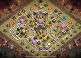 Best TH11 Anti 2 Stars War Base 2024 - Hybrid Link #20269