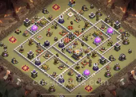 Top Anti 3-Star War Base TH11 - Clash of Clans Template #20306