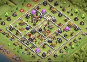 Best Anti 3 Stars TH11 Base Link - Clash of Clans Hybrid #20311