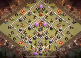 Best Anti 2 Stars TH11 War Base with Link - Clash of Clans #20341