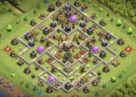 Best Anti 2 Stars TH11 Base - Hybrid Defense for COC #20401