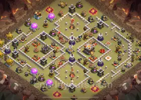 Best Anti 2 Stars TH11 War Base & Link - Clash of Clans #20414