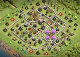 Farming Base TH11: Anti 3 Stars Hybrid Layout & Link #20417