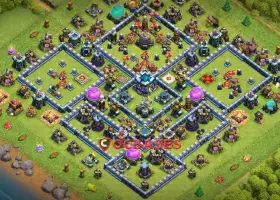 Town Hall 13 Trophy Base: Anti 3-Star, Symmetric Design #20433