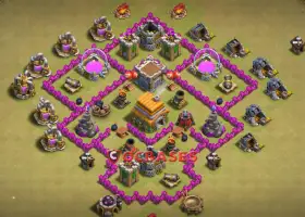 Town Hall 6 War Base | Anti 3 Stars & Air - Clash of Clans #20449