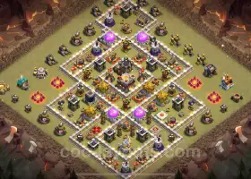 Best TH11 War Base 2024 - Anti Everything Hybrid Link #20456