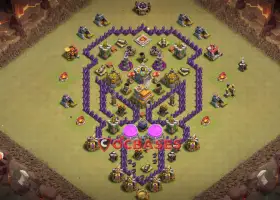 Top Town Hall 7 War Base: Anti-Ground, Trophy Link #20462