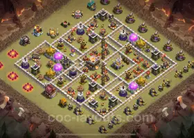 Best TH11 War Base 2025 - Anti-Everything Hybrid Link #20478