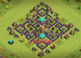 Top Town Hall 7 Hybrid Base | Anti 3 Star, Compact & Anti Air #20481