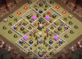 Best TH11 War Base 2024: Anti-Everything Hybrid Link #20483