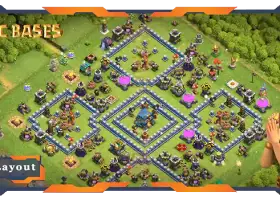 Top TH12 Hybrid Base - Anti 3 Stars & Electro Dragon Layout #20491