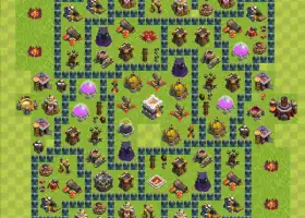 Top TH11 Trophy Base for Clash of Clans Defense #20493