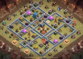 Best TH12 War Base with Link - Top Hybrid Design 2024 #20506