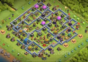 Farming Base TH12: Anti 3 Stars Layout for Clash of Clans 2024 #20518