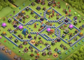 Top TH12 Base Copy - Anti Dragon & Air Defense 2025 #20535