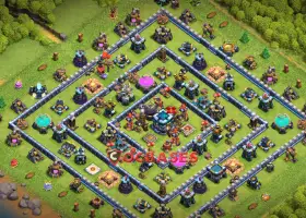 Top Town Hall 13 Trophy Base: Anti 3-Star & Symmetric Design #20558