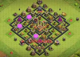 Top Town Hall 8 Farming Base | Clash of Clans Copy Base Link #20568