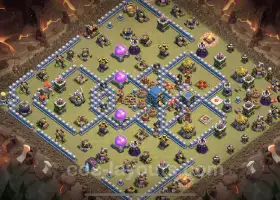 Top Anti 2 Stars TH12 War Base with Link - Clash of Clans #20597