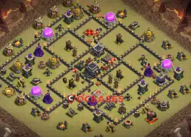 Town Hall 9 War Base | Clash of Clans Copy Base Link #20598