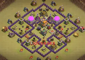 Ultimate Town Hall 7 War Base: Anti-Ground Design & Link #20604