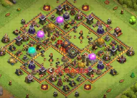 Compact Town Hall 10 Trophy Base for Clash of Clans #20631