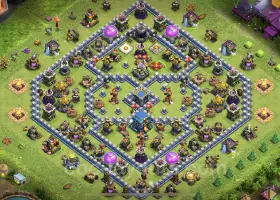 TH12 Farming Base with Link | Legend League Hybrid Design #20632