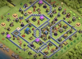 Top Anti-Dragon TH12 Base for Clash of Clans - Copy Now! #20657