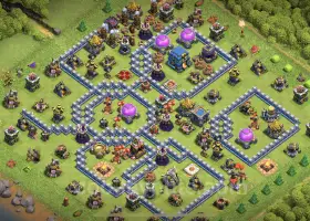 Top Anti-Dragon TH12 Base with Link - Clash of Clans #20659