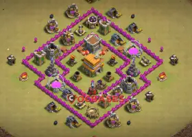 Town Hall 6 War Base: Compact, Anti-Air & Trophy Defense #20661