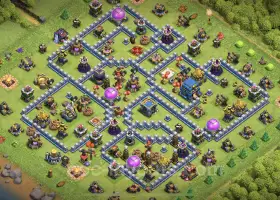 TH12 Farming Base Design - Anti 3 Stars & Resource Defense #20672