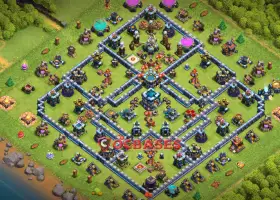 Best Town Hall 13 Base: Symmetric & Anti 3-Star Design #20675