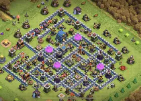 Max Farming Base TH12 Layout - Clash of Clans Hybrid Link #20678