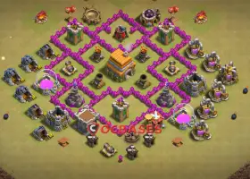 Top Town Hall 6 War Base: Anti-Air & Copy Link - COC #20681