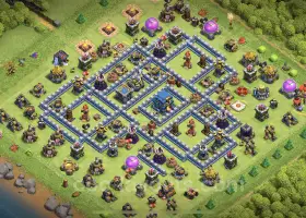 Top TH12 Anti-Everything Base Copy for Clash of Clans #20684