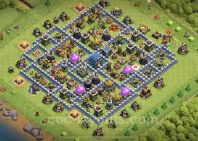 Top Anti 2 Star TH12 Base | Best Hybrid Defense Link #20692