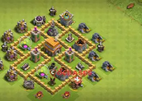 Top Town Hall 5 Hybrid Base - Anti 3 Stars Guide #20705