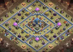 Top TH12 War Base - Legend League Anti-Everything COC #20706