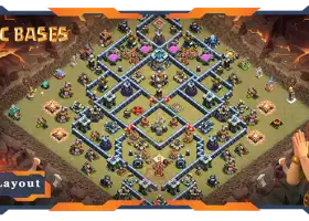 Top TH13 Base Layouts for War, CWL & Defense - COC #20710