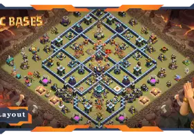 Top TH13 War Base Layouts with Links & Defenses - COC #20723