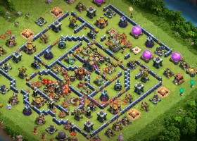 Top Town Hall 14 Farming Base | Anti-Ground & Queen Walk #20759