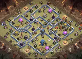 Best TH12 War Base Link - Anti Everything Hybrid Design #20762